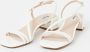 Dune London Maryanna sandalette van leer met metallic finish - Thumbnail 2
