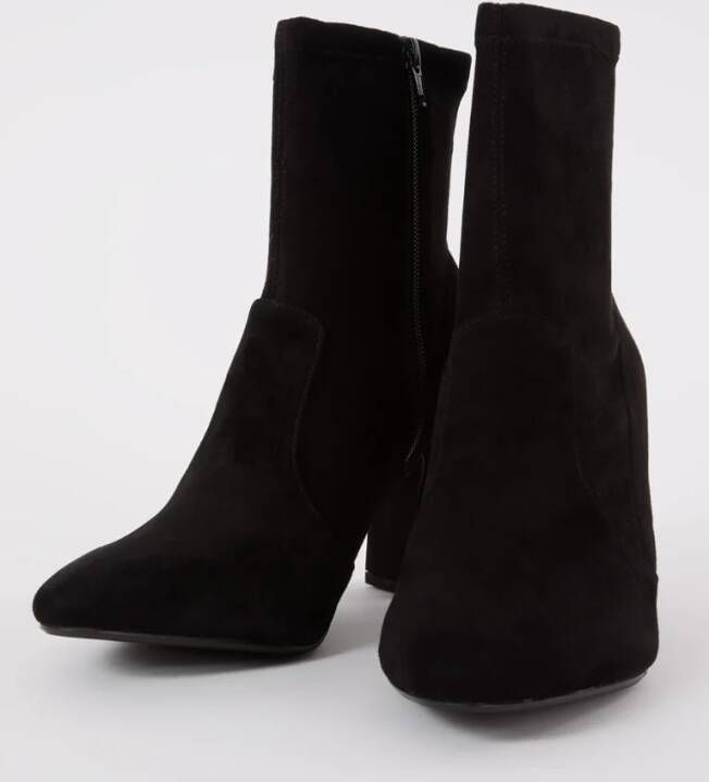 Dune London Optilly wide fit enkellaarsje van suède