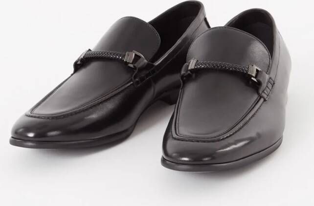 Dune London Scilly loafer van leer met horsebit