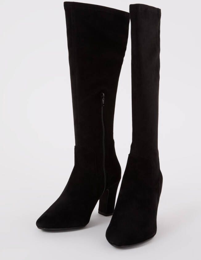 Dune London Simple wide fit laars van suède