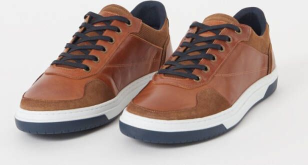 Dune London Thorin sneaker van leer met suède details