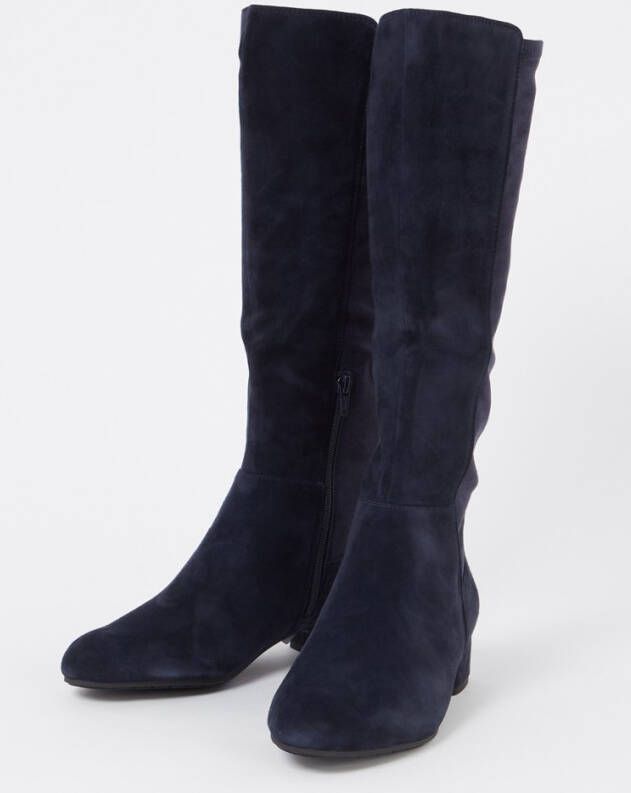 Dune London Tayla wide fit laars van suède