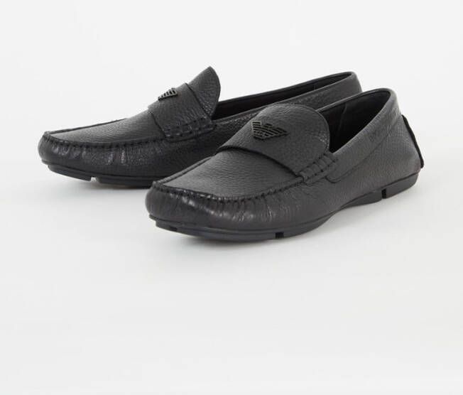 Emporio Armani Mocassin van leer