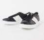 Emporio Armani Zwarte leren sneakers met witte contrastinzetten en logo-opschrift 43.5 Black Heren - Thumbnail 8