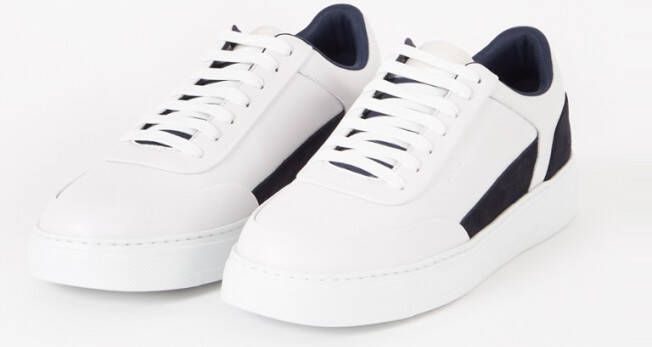 Emporio Armani Sneaker van leer met suède details