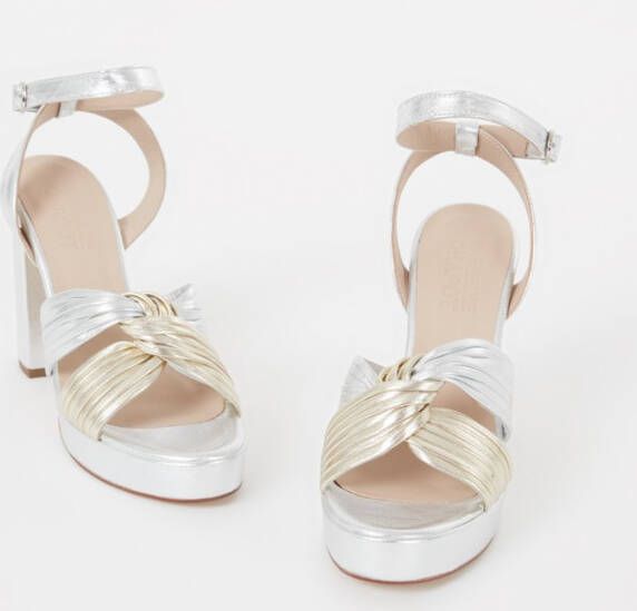 Fabienne Chapot Nolita Sandalette van leer met metallic finish