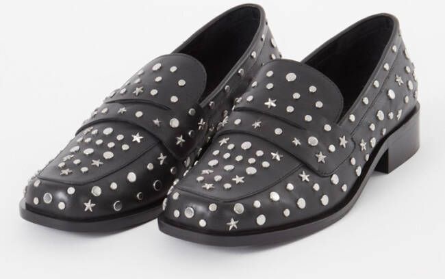 Fabienne Chapot Pim loafer van leer met studs