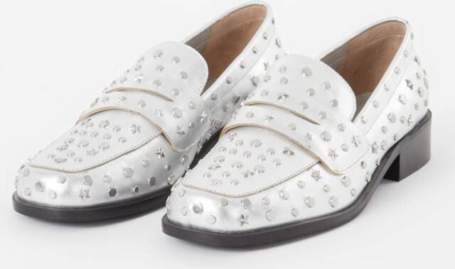 Fabienne Chapot Pim loafer van leer met studs