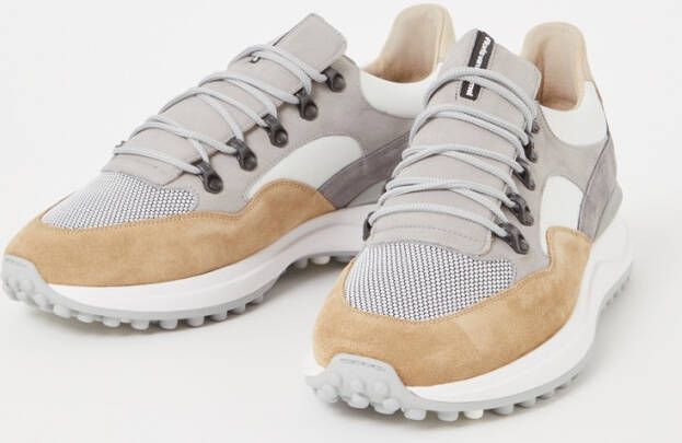 Floris van Bommel Noppi 32-01 sneaker van leer met suède details