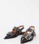 Ganni Zwarte Ballerina's Synthetische Leren Schoenen - Thumbnail 12
