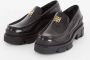 Givenchy Zwarte Leren Loafers met Gouden Logo Plaque Black Dames - Thumbnail 7