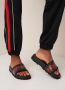 Gucci Pursuit slippers met web detail Zwart - Thumbnail 3
