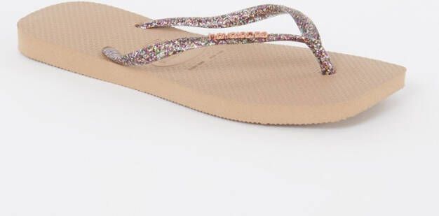 Havaianas Slim Squiare slipper met glitter