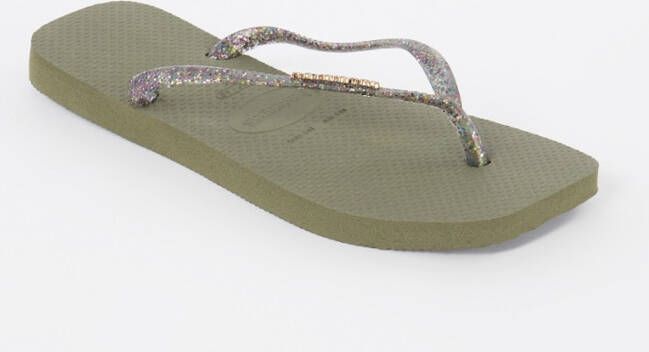 Havaianas Slim Squiare slipper met glitter