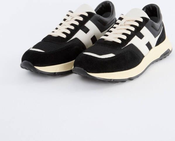Hogan Hyperlight sneaker van suède met mesh details