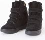 Isabel marant Zwarte Leren Sneakers met Velcro Straps Black Dames - Thumbnail 18