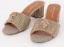 KURT GEIGER LONDON Muiltjes Dames Kensington Block Mule Maat: 36 Materiaal: Textiel Kleur: Beige - Thumbnail 8