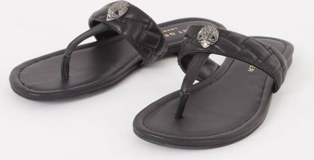 Kurt Geiger Kensington slipper van kalfsleer met metallic finish