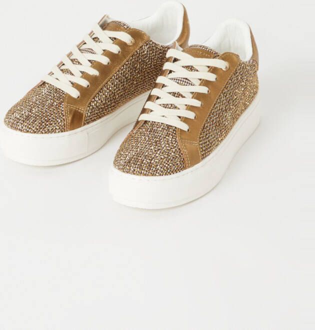 Kurt Geiger Laney sneaker met leren details en strass