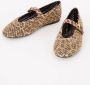 Kurt Geiger Mayfair suède ballerina's met panterprint en strass beige bruin - Thumbnail 4