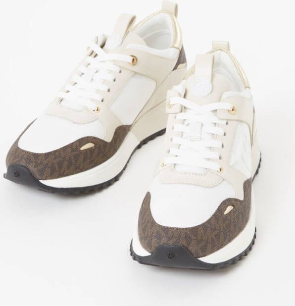 Michael Kors Theo sneaker met suède details en logo