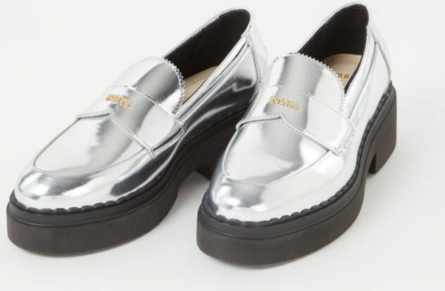 Nubikk Frankie loafers van leer met metallic finish