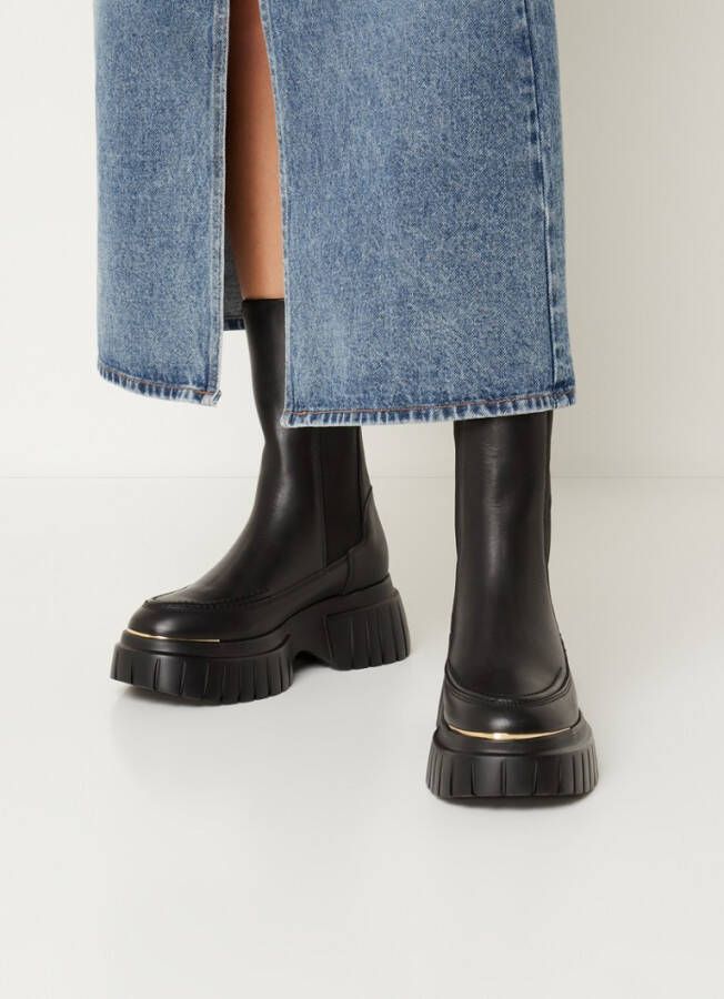 Nubikk Miley Adams chelsea boot van leer