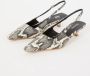 Odare Anna slingback van leer met slangenprint - Thumbnail 2