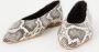 Odare Bilboa ballerina van leer met slangenprint - Thumbnail 2