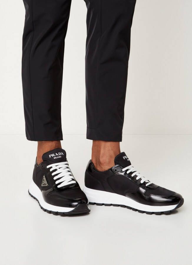 Prada Prax 01 sneaker met leren details