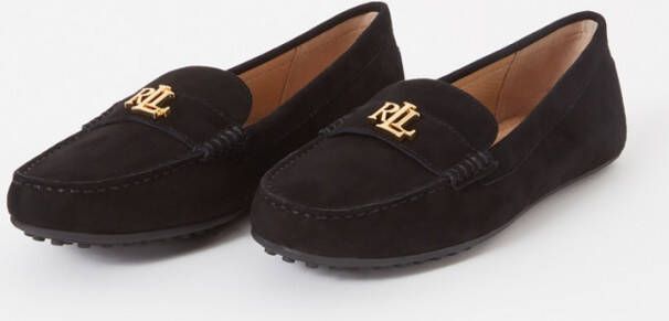 Ralph Lauren Barnsbury mocassin van suède met logo