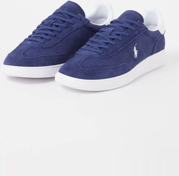Ralph Lauren Bedford sneaker van suède met leren details