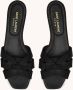 Saint Laurent Gevlochten Leren Sandalen Black Dames - Thumbnail 4