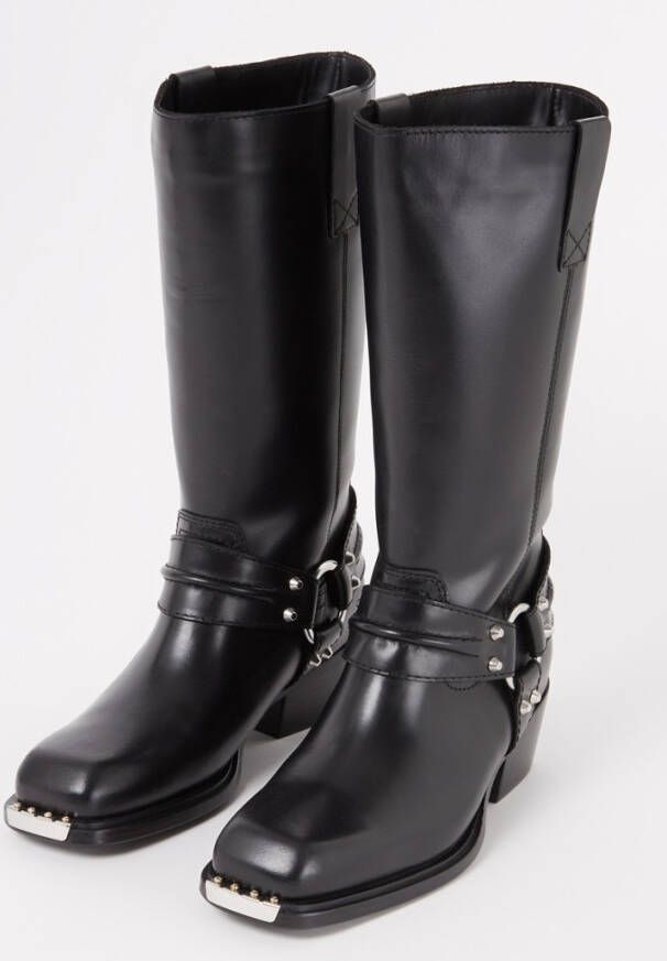 Sandro Biker boot van leer - Foto 2