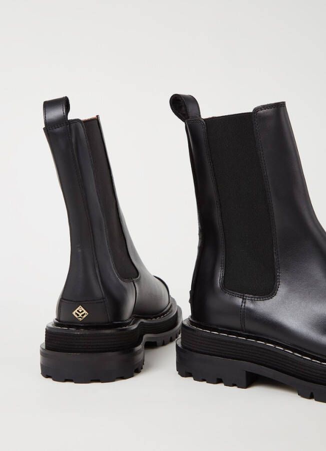 sandro Chelsea boot van leer