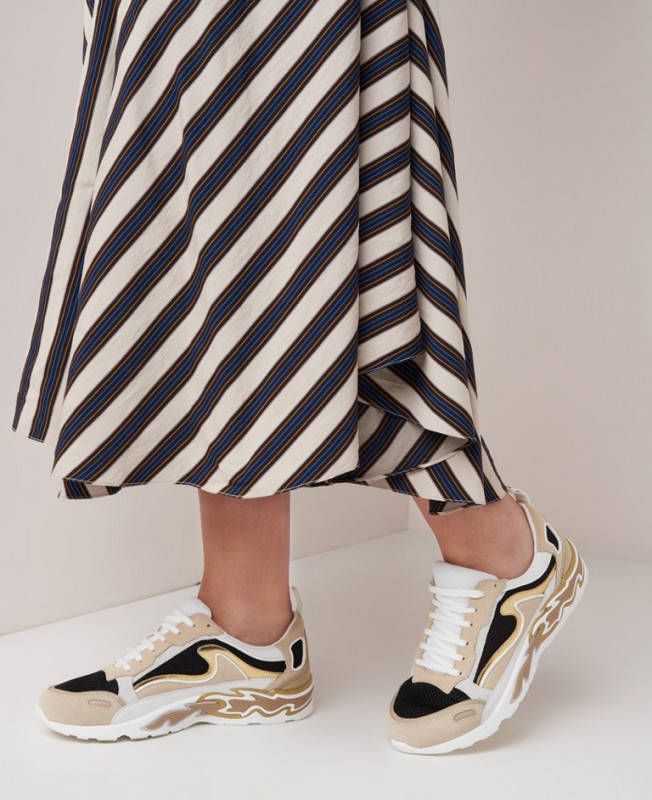 sandro Sneaker met suède details