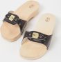 Scholl Pescura Heel Sandalen zwart Leer Dames - Thumbnail 11