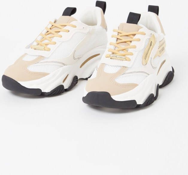 STEVE MADDEN Possession-E white tan Wit Textiel Lage sneakers Dames - Foto 5
