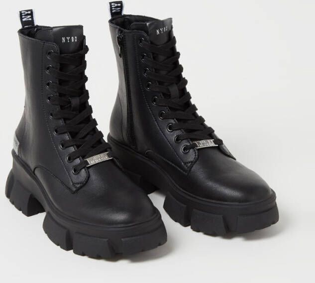 Steve Madden Tanker biker boot van leer