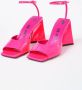 The Attico Hot Pink Piper Sandalen met Piramidehak Pink Dames - Thumbnail 8