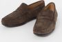 Tods Loafers in Suede Brown Instapschoenen - Thumbnail 3