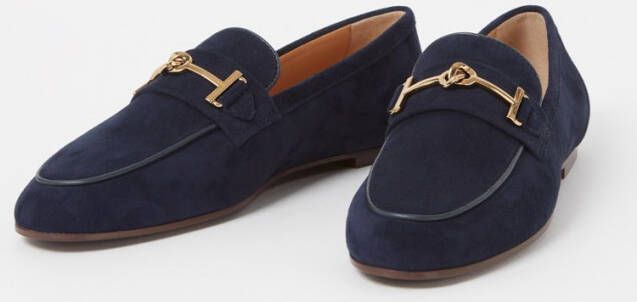 TOD'S Loafer van suède met horsebit