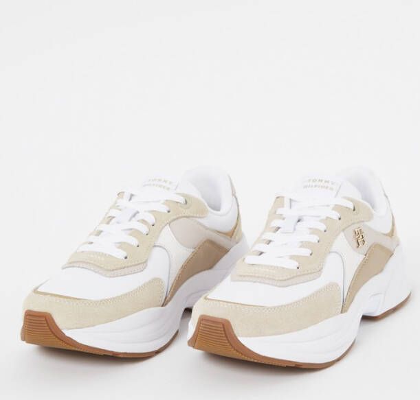 Tommy Hilfiger Chunky sneaker van leer met suède details