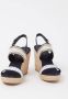 Tommy Hilfiger Blauwe Sandalen Golden Webbing - Thumbnail 9