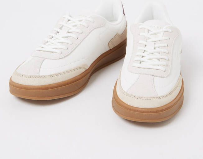 Tommy Hilfiger Heritage Court sneaker van leer met suède details