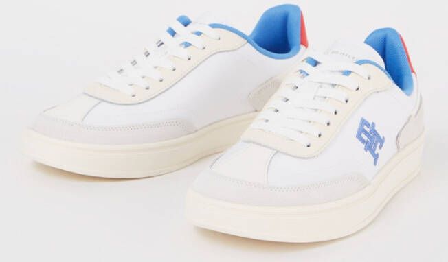 Tommy Hilfiger Heritage Court sneaker van mesh met leren en suède details