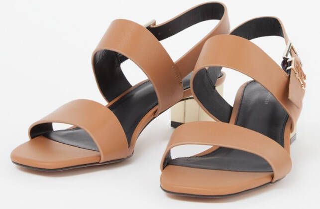 Tommy Hilfiger Sandalette van leer met logo