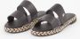 Tommy Hilfiger Zwarte platte sandalen voor vrouwen Black Dames - Thumbnail 4