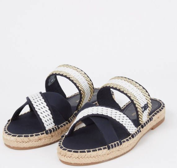 Tommy Hilfiger Webbing slipper met structuur