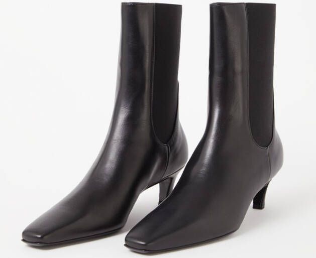 TOTEME The Mid Heel enkellaarsje van leer